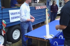 Derek Kilmer selling burgers!  What a guy!
